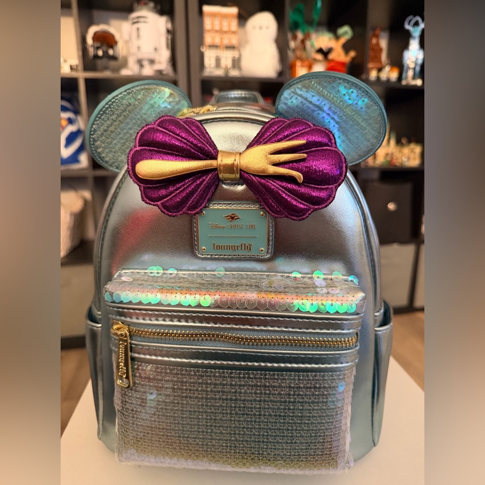 Loungefly Disney Cruise Line The Little Mermaid Ariel Sequin Mini Backpack